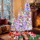 Costway Artificial Christmas Tree Set Flocked Xmas Tree Set 6