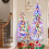 Costway Artificial Christmas Tree Set Flocked Xmas Tree Set 7
