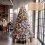 Costway Flocked Artificial Fir Xmas Tree with 300 Pre-Lit RGB LED Lights 5