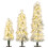 Costway Artificial Christmas Tree Set Snow Flocked Xmas Tree Set-White 1