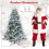 Costway Artificial Xmas Tree Flocked Christmas Tree with 1415 Branch Tips 3