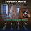Costway Flocked Artificial Fir Xmas Tree with 300 Pre-Lit RGB LED Lights 9