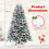 Costway 180 cm Artificial Christmas Tree Pre-lit Hinged Xmas Tree 10