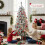 Costway 150 CM Pre-Lit Christmas Tree Hinged Slim Pencil Xmas Tree 6
