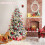 Costway Artificial Xmas Tree Flocked Christmas Tree with 1415 Branch Tips 4
