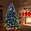 Costway Hinged Life-Like Christmas Tree W/ 450 LED Lights 5