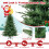 Costway Pre-Lit Artificial Christmas Tree Hinged Christmas Tree 8