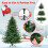 Costway Pre-Lit Artificial Christmas Tree Hinged Christmas Tree 9