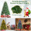 Costway Hinged Life-Like Christmas Tree W/ 450 LED Lights 8