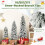 Costway Artificial Christmas Tree Set Flocked Xmas Tree Set 10