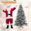 Costway Artificial Christmas Tree Hinged Holiday Tree w/ Lush Branch Tips 3