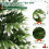 Costway Artificial Hinged Xmas Tree with 350 LED Lights 6