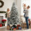 Costway Artificial Christmas Tree Hinged Holiday Tree w/ Lush Branch Tips 4
