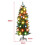 Costway 150 CM Pre-Lit Artificial Christmas Tree Slim Pencil Hinged Xmas Tree 3
