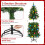 Costway 150 CM Pre-Lit Artificial Christmas Tree Slim Pencil Hinged Xmas Tree 10