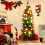 Costway 150 CM Pre-Lit Artificial Christmas Tree Slim Pencil Hinged Xmas Tree 4