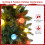 Costway 150 CM Pre-Lit Artificial Christmas Tree Slim Pencil Hinged Xmas Tree 7