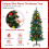 Costway 150 CM Pre-Lit Artificial Christmas Tree Slim Pencil Hinged Xmas Tree 8