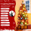 Costway 150 CM Pre-Lit Artificial Christmas Tree Slim Pencil Hinged Xmas Tree 9