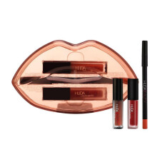 (Style 2) BEAUTY Lip Gloss & Lip Liner Set, Rich Color, Waterproof & Sweat-resistant, Long-lasting Hydrating, Non-fading