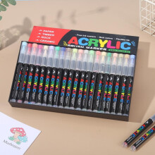 (48PCS) Direct Liquid Acrylic Paint Markers Soft Tip Large Capacity No Press Needed Blendable Watercolor Pens for Kids