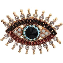 Garneck Evil Eye Brooch for Women - Crystal Rhinestone Pin, Charm Brooch for Scarf Sweater Coat, Jewelry for Any Occasion