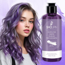 (Pink) Color Depositing Shampoo for Blue Burgundy Orange Hair Color Treated Hair 300ml