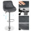 Set of 2 Bar Chairs Bar Stools PU Leather Chrome Breakfast Chairs Grey 3