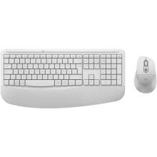 Näppäimistö - LOGITECH - Comfort Plus MK880 - Langaton (radio/Bluetooth) - ENG - Kalvot, valkoinen