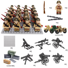 (20PCS Soviet Army) Fit Lego WWII Soviet Union German Forces Soldiers Minifigures Kid Toys