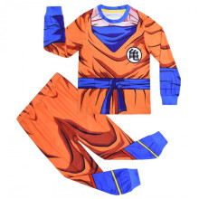 (orange, 120) Dragon Ball Long Sleeve Pajama Set for Kids Boys Girls 2-Piece Top and Pants