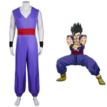 (L, purple) Dragon Ball Super Hero Son Gohan Cosplay Costume Halloween Role Playing Outfit for Kids Adults