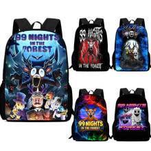 (09) 99 Nights in the Forest Backpack for Kids Middle School Students Cartoon School Bag Gaming Merch Lightweight Laptop Casual Daypack
