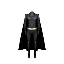 (black, 170) Adult Batman Bruce Bodysuit Jumpsuit Knight Role Play Cape Costume, Halloween Party Outfit