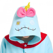 (Black kt cat, M) Stitch Onesie Pajamas Adult Kigurumi Cartoon Cosplay Costume