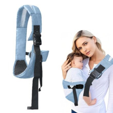 (Blau) JOZMMZEOOA Baby Carrier Mesh Breathable Multifunction Hip Seat Adjustable Side Carry for Toddlers 6-48 Months up to 30kg