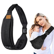 (schwarz) JOZMMZEOOA Baby Carrier Mesh Breathable Multifunction Hip Seat Adjustable Side Carry for Toddlers 6-48 Months up to 30kg