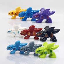 (Green-forest dragon) Young Dragon Ayou Ninja Dragon 9-Pack Collection, Building Block Assembly Toy, 3.5cm Mini Dragon Figure