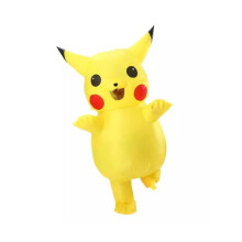 (Bikachu inflatable suit, 160cm-190cm) Halloween Cosplay Inflatable Costume Pikachu Cartoon Funny Performance Jumpsuit Adult Kids Party Outfit