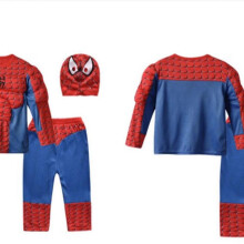 (XL) Kids Spider-Man Muscle Costume Cosplay Halloween Outfit Superhero Jumpsuit with Padded Muscles Red Blue Set
