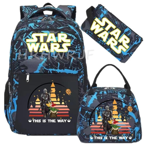 (13) Star Camouflage Backpack for Boys Teens Simple Style Lunch Bag Large Capacity