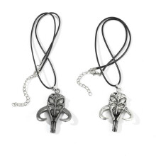 (XL0528) Star Mandalorian Necklace Pendant Titanium Steel Vintage Punk Jewelry for Men Women