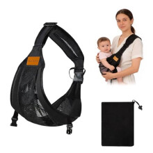(Masche) Baby Carrier Side Hip Seat Ergonomically Designed Breathable Mesh for Newborns Infants 6-36 Months Toddlers