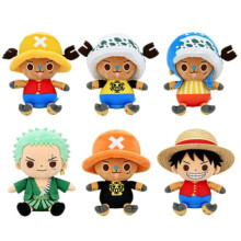 (Luffy) One Piece Plush Doll Chopper Luffy Zoro Stuffed Animal Figure, Anime Cartoon Prize Machine Doll, 30cm