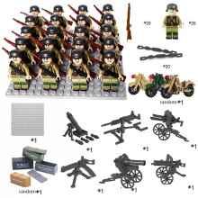 (20PCS Guojun) Fit Lego WWII Soviet Union German Forces Soldiers Minifigures Kid Toys 
