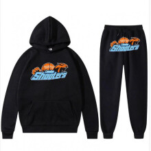 (black, XXXL) Men's Tracksuit Hoodie Set Tra Print Streetwear Casual Sports Sweatsuit Running Gym Jogging Outfit