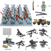 (20PCS Eighth Route Army-A) Fit Lego WWII Soviet Union German Forces Soldiers Minifigures Kid Toys