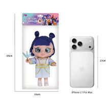 White clothes, blue hair, music theme song, 5D eyes and blue tiger doll, weapon accessories, 7-inch K-POP witch hunting doll toy