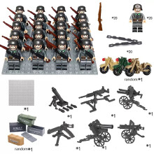 (20PCS German military forces) Fit Lego WWII Soviet Union German Forces Soldiers Minifigures Kid Toys