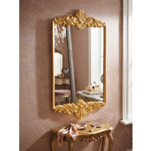 RectangularBaroque Wall Gold Ornate Mirror 43x82Cm